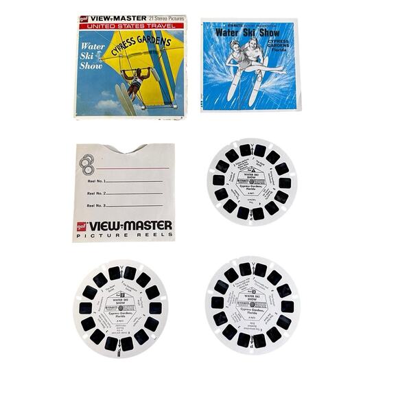 GAF View-Master A 967 CYPRESS GARDENS WATER SKI SHOW 3 Reel Set with Booklet - Picture 1 of 11